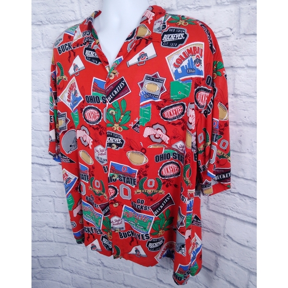 Vintage 90's Lee Sport Ohio State All Over Logo Print XL - Picture 2 of 6